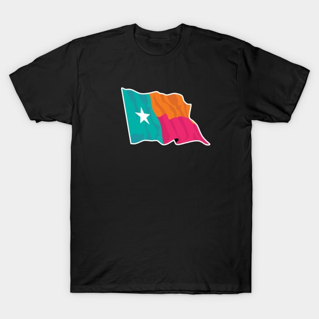 Fiesta Color Texas Lone Star Flag T-Shirt by SLAG_Creative